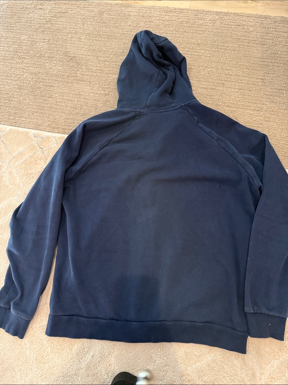 Under Armour Navy Blue Full-Zip Hoodie with Logo - Picture 3 of 4